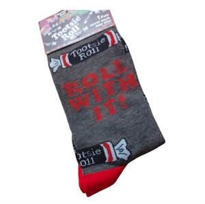 Tootsie Roll  Candy  socks funny Roll with It..